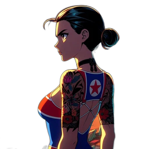 dress, jacket, comic book art, concept art transparent PNG cut-out