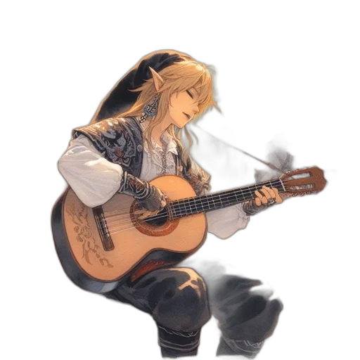 weapon, hair, concept art, watercolor transparent PNG cut-out