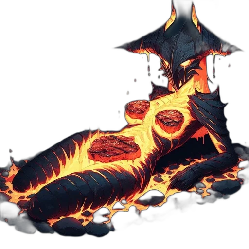 dragon, staff, weapon, creature transparent PNG cut-out