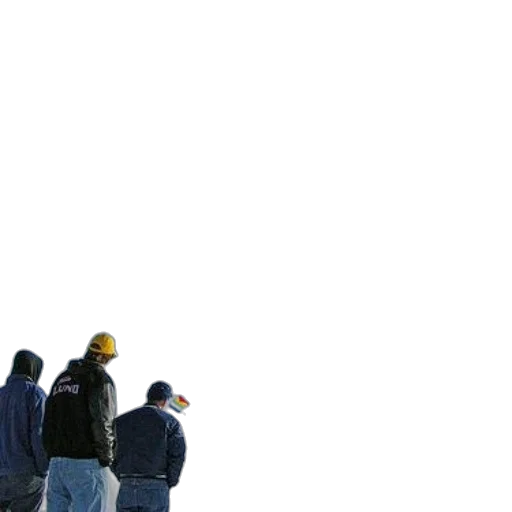 staff, hat, jacket, robot transparent PNG cut-out