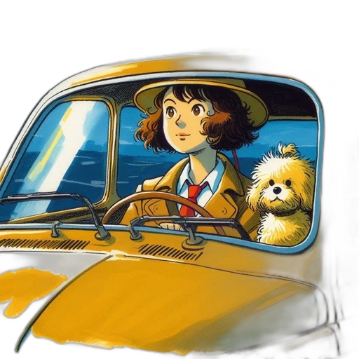 car, concept art, comic book art, photorealistic transparent PNG cut-out