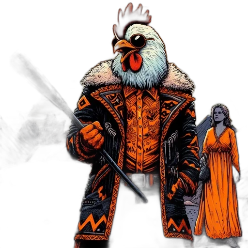 concept art, fantasy art, comic book art, pixel art transparent PNG cut-out