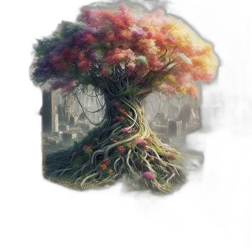 tree, crown, flower, hair transparent PNG cut-out