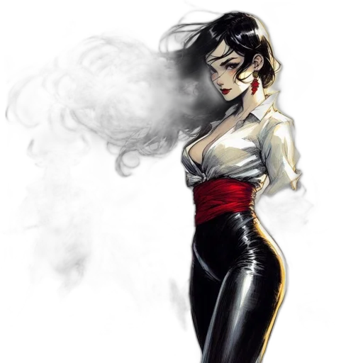 dress, comic book art, concept art, fantasy art transparent PNG cut-out