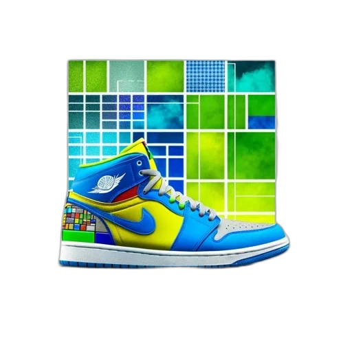 shoes, pixel art, 3d render, photorealistic transparent PNG cut-out