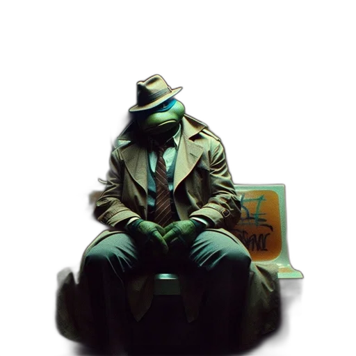 robot, jacket, hat, mask transparent PNG cut-out