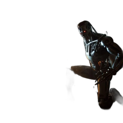 robot, mask, weapon, staff transparent PNG cut-out