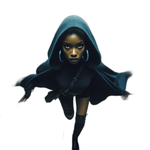 dress, jacket, staff, face transparent PNG cut-out