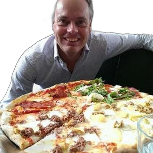 food, man, blue, shirt transparent PNG cut-out