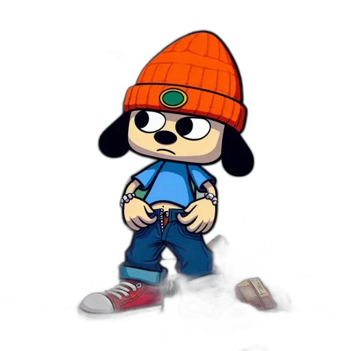 hat, animal, 3d render, pixel art transparent PNG cut-out