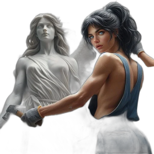 concept art, fantasy art, comic book art, photorealistic transparent PNG cut-out