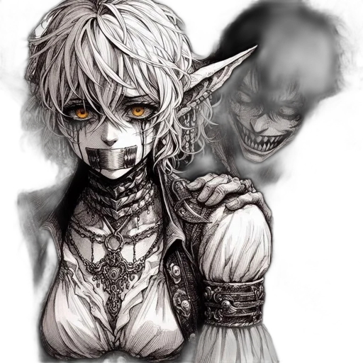 mask, creature, face, staff transparent PNG cut-out