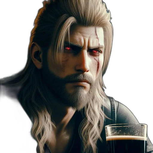 face, dragon, staff, hair transparent PNG cut-out