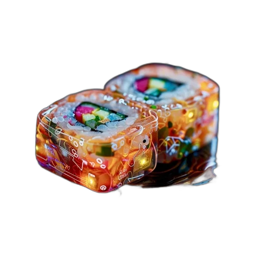 food, jewelry, 3d render, photorealistic transparent PNG cut-out