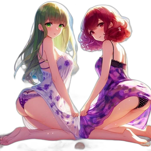 dress, watercolor, anime, concept art transparent PNG cut-out