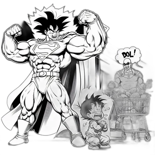 comic book art, concept art, cartoon, anime transparent PNG cut-out