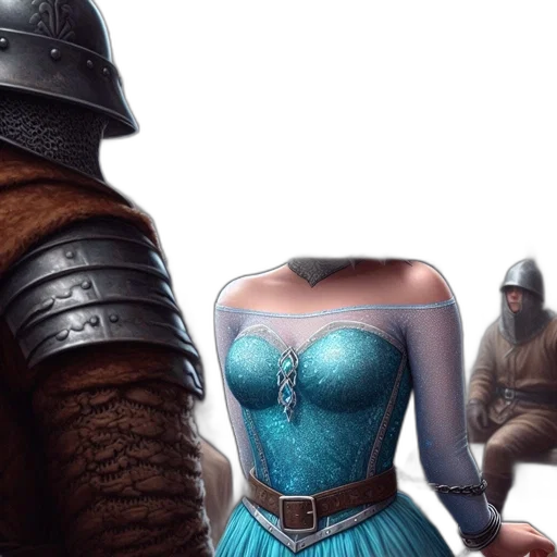 sword, dress, crown, hat transparent PNG cut-out