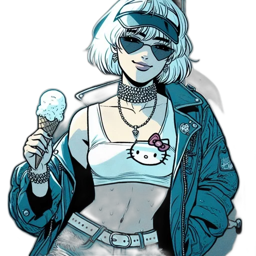 jacket, staff, jewelry, hat transparent PNG cut-out