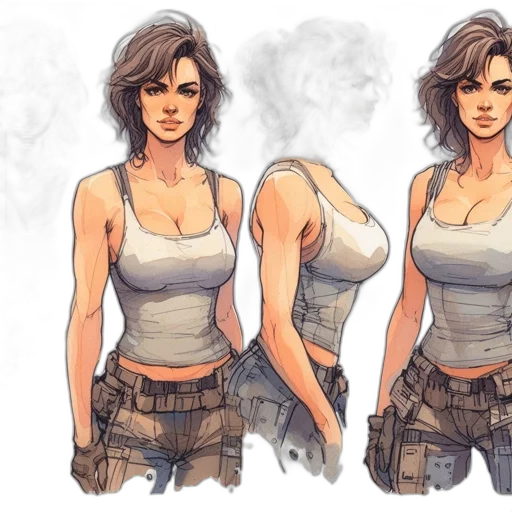 concept art, comic book art, pixel art, watercolor transparent PNG cut-out