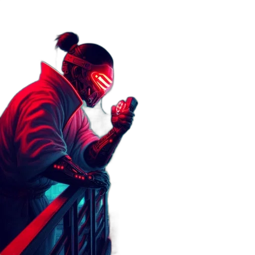 mask, jacket, robot, face transparent PNG cut-out