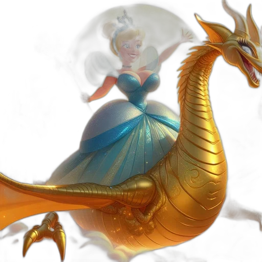 dragon, dress, concept art, fantasy art transparent PNG cut-out