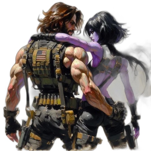 weapon, concept art, cyberpunk, comic book art transparent PNG cut-out