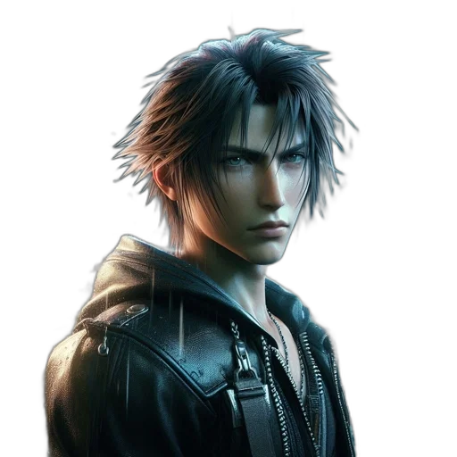 jacket, face, concept art, photorealistic transparent PNG cut-out
