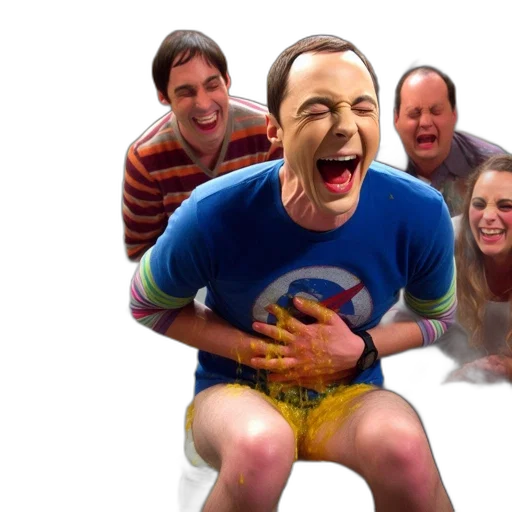 mask, comic, scene, five transparent PNG cut-out