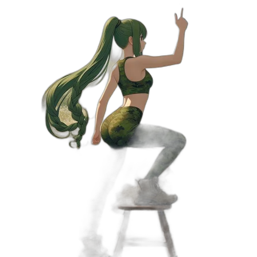 dress, hair, creature, concept art transparent PNG cut-out