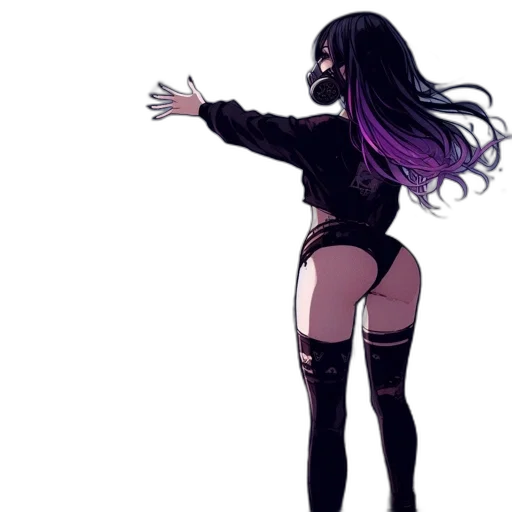 staff, jacket, weapon, hair transparent PNG cut-out
