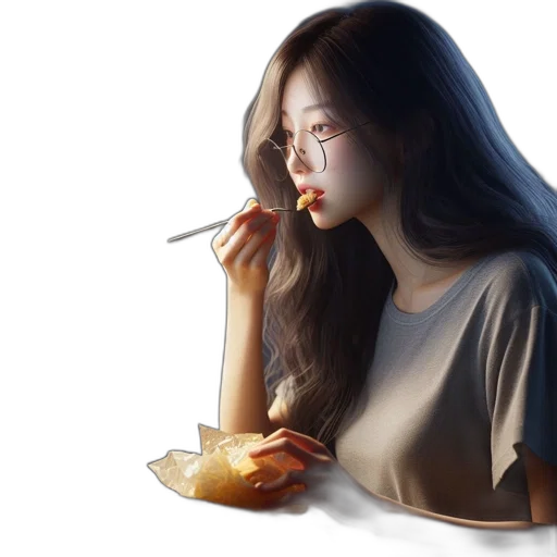 food, face, jewelry, photorealistic transparent PNG cut-out