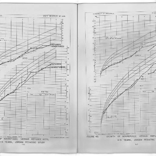 double-page, spread, graphs, showing transparent PNG cut-out