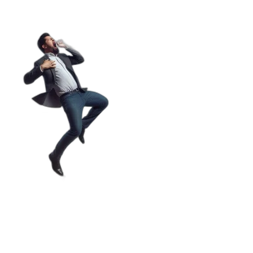 jacket, shoes, staff, 3d render transparent PNG cut-out