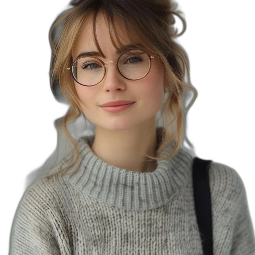 hair, jacket, face, staff transparent PNG cut-out