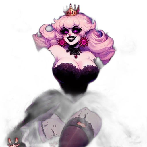 crown, creature, dress, mask transparent PNG cut-out