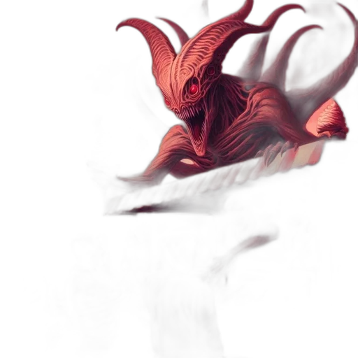 dragon, creature, mask, staff transparent PNG cut-out