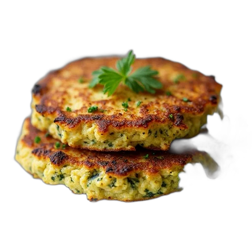 food, plate, zucchini, patties transparent PNG cut-out