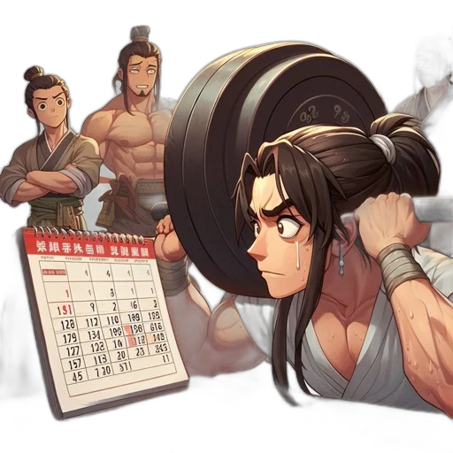 weapon, sword, staff, hair transparent PNG cut-out