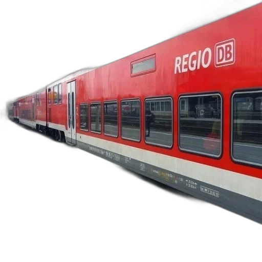 3d render, photorealistic, red, train transparent PNG cut-out