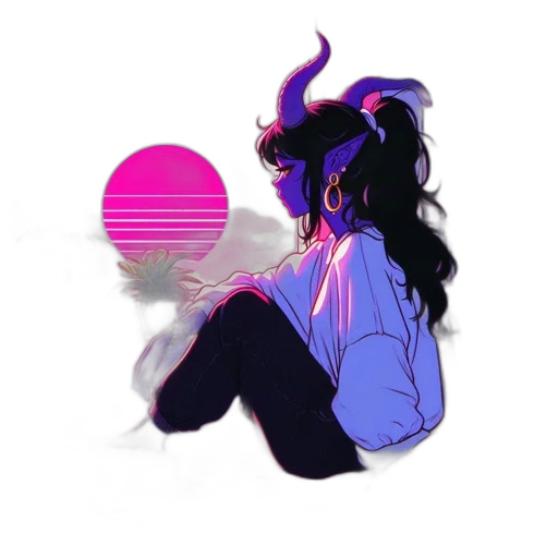 dragon, creature, hair, mask transparent PNG cut-out