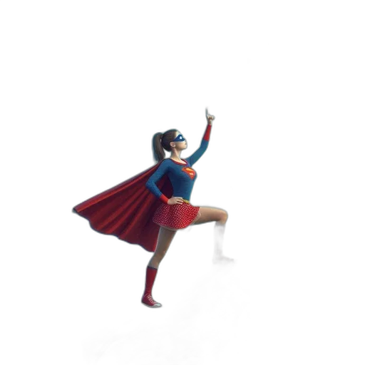 dress, staff, mask, 3d render transparent PNG cut-out
