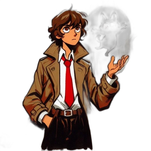 jacket, staff, concept art, pixel art transparent PNG cut-out