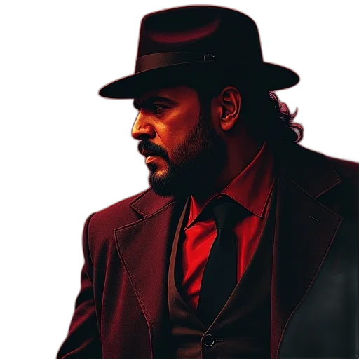 hat, jacket, comic book art, concept art transparent PNG cut-out