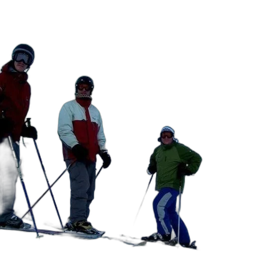 staff, photorealistic, snow, three transparent PNG cut-out