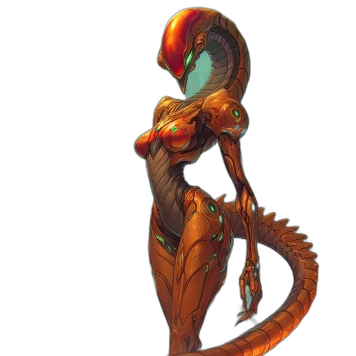 creature, dragon, staff, robot transparent PNG cut-out