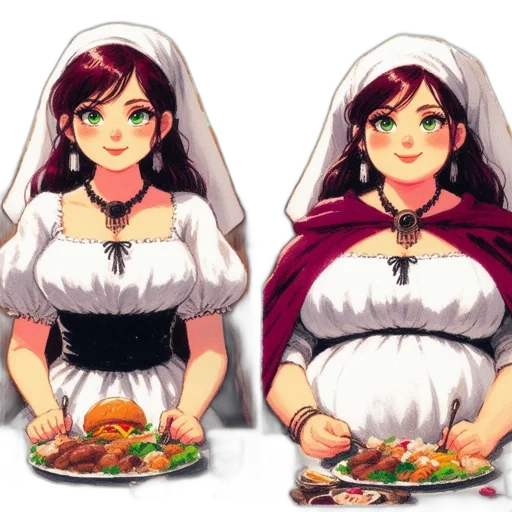 dress, food, pixel art, concept art transparent PNG cut-out