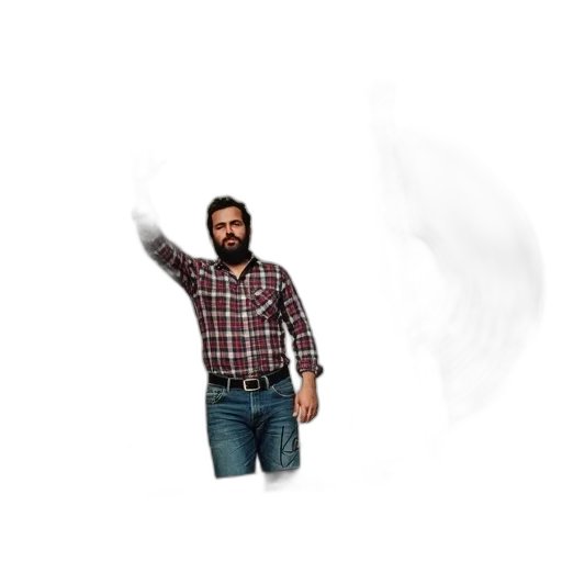 jacket, staff, animal, hair transparent PNG cut-out