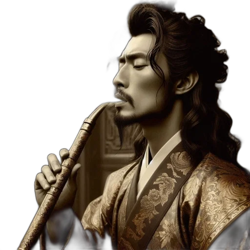 sword, staff, photorealistic, fantasy art transparent PNG cut-out