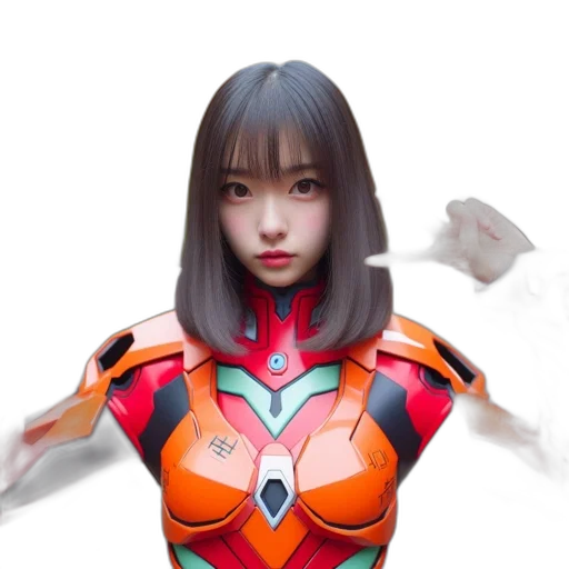 robot, face, mask, jacket transparent PNG cut-out