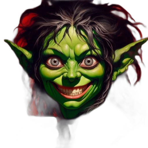 face, mask, creature, fantasy art transparent PNG cut-out